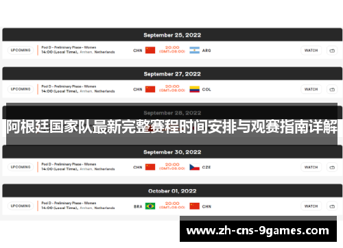 阿根廷国家队最新完整赛程时间安排与观赛指南详解 阿根廷国家队最新完整赛程时间安排与观赛指南详解